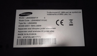 DISPLAY LCD SAMSUNG LE40A536T1FXXC V400H1-L03